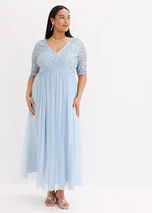 Maxikjole med paljettbroderi, bonprix