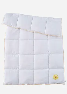 Down Touch-dyne med blomsterbroderi og flott passepoil, lett, bonprix