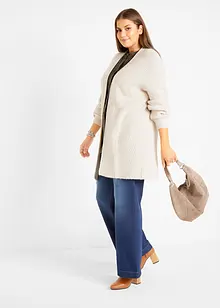 Wide Leg-jeans Mid Waist, komfortlinning, bonprix