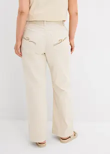 Wide Leg-jeans Mid Waist, komfortlinning, bonprix