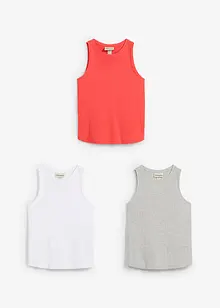 Singlet i økologisk bomull (3-pack), bonprix