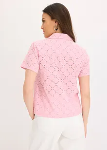 Moderne bluse med hullbroderi, bonprix