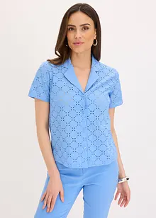 Moderne bluse med hullbroderi, bonprix