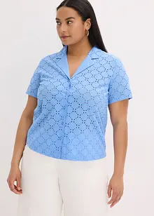 Moderne bluse med hullbroderi, bonprix