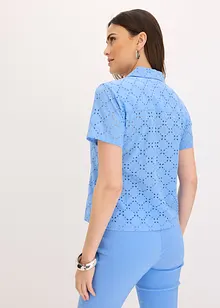 Moderne bluse med hullbroderi, bonprix