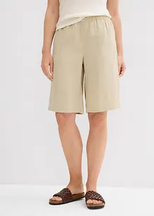 Bermudashorts i lin-/viskosemiks, High Waist, bonprix