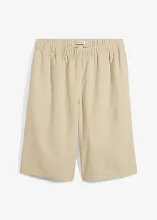 Bermudashorts i lin-/viskosemiks, High Waist, bonprix