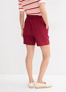 Paperbag-shorts med lin, bonprix