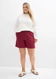 Paperbag-shorts med lin, bonprix