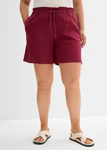 Paperbag-shorts med lin, bonprix