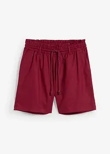 Paperbag-shorts med lin, bonprix