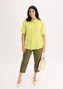 Kortermet bluse med brystlomme, bonprix