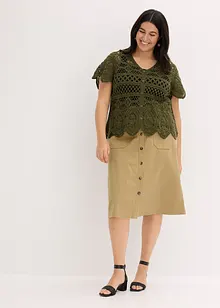 Kort, heklet cardigan, bonprix