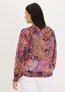 Chiffonbluse med trykt mønster, bonprix