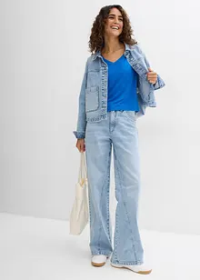 Oversized topp i lett viskosemiks, bonprix