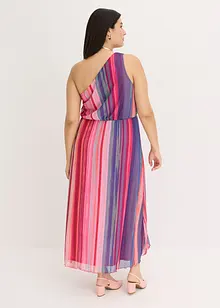 One Shoulder-kjole i myk mesh, bonprix