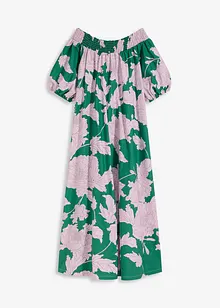 Off shoulder-kjole i 100% bomull med trykt mønster, bonprix