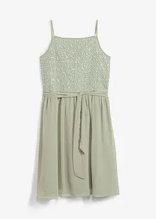 Chiffonkjole med paljetter, bonprix