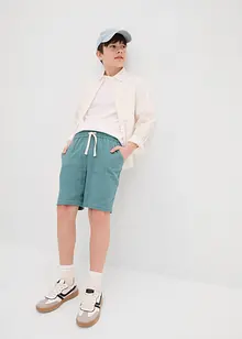 Slip on-shorts av luftig musselin, Loose Fit, bonprix