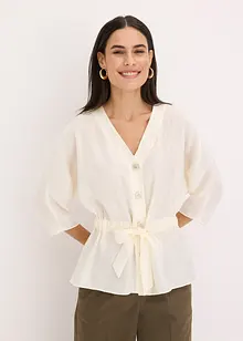 Bluse med knytebelte, bonprix
