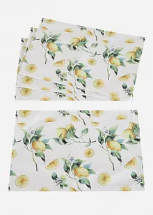 Bordbrikker med sitronmønster (4-pack), bonprix