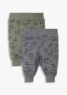 Trikotbukse til baby av økologisk bomull (2-pack), bonprix