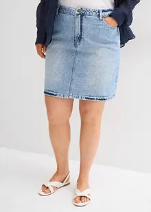 Denimskjørt Mid Waist, Low Stretch, bonprix