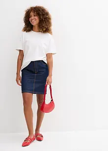 Denimskjørt Mid Waist, Low Stretch, bonprix