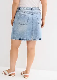 Denimskjørt Mid Waist, Low Stretch, bonprix