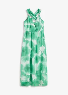 Stroppekjole i chiffon med nydelig trykt mønster, bonprix