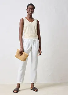 Pull on-bukse i 100% lin, bonprix