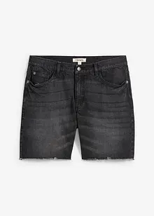 Denimshorts med stretch og råkanter, Relaxed Fit, bonprix
