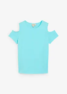 Cold shoulder-topp i 100% økologisk bomull, bonprix