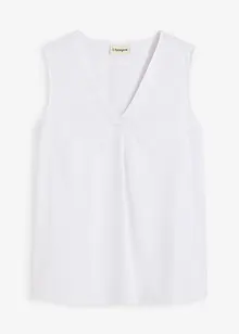 Blusetopp i lett linmiks, bonprix
