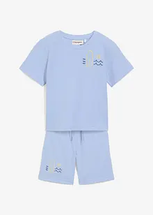Piké-T-skjorte og shorts i økologisk bomull (2-delt sett), bonprix