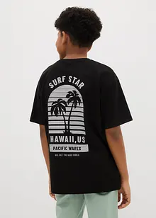 T-skjorte i økologisk bomull med trykk bak, bonprix