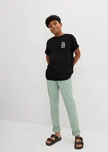 T-skjorte i økologisk bomull med trykk bak, bonprix