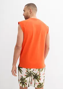 Ermeløs sweatshirt i formstabil bomull, bonprix