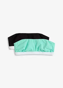 Bandeau-BH med økologisk bomull (2-pack), bonprix