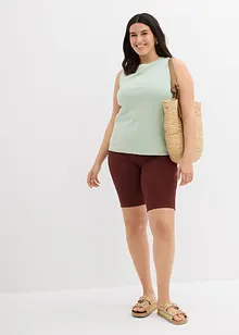 High Waist-sykkelbukse av ribbet jersey, bonprix