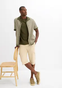 Cargo-bermudashorts i trikot i 100% økologisk bomull, bonprix