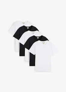 T-skjorte med V-hals (5-pack), bonprix