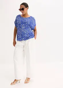 Oversized topp med trykt mønster, bonprix