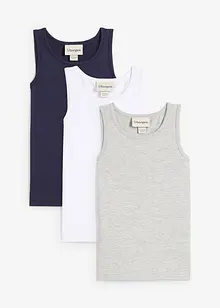 Singlet med bomull (3-pack), bonprix