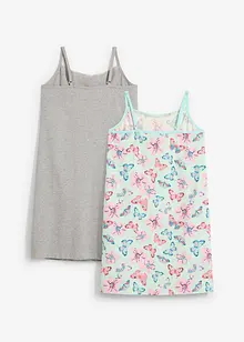 Nattkjole med myk økologisk bomull (2-pack), bonprix