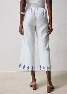 Culottes i lin med belte (2-delt sett), bonprix