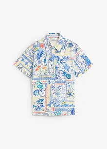 Skjortebluse med silkeandel, bonprix