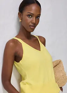 Strikket topp med silke, bonprix