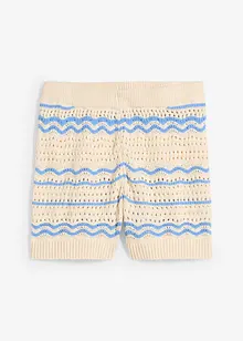 Strikkeshorts av luftig bomull-/linmiks, bonprix