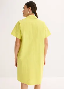 Kjole i bomull og vid modell med sydd fold, bonprix